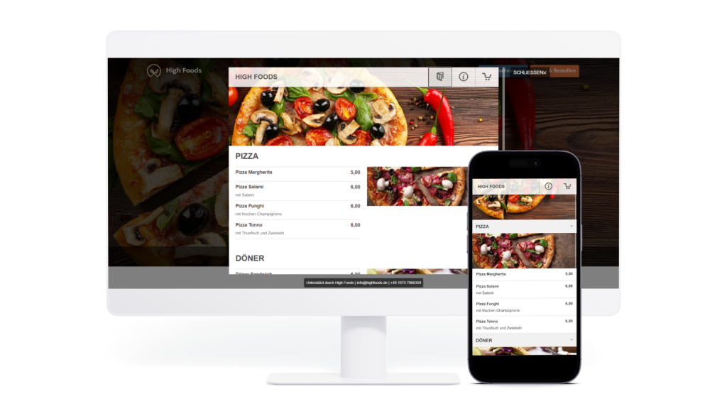 Online Bestellsystem für Restaurants